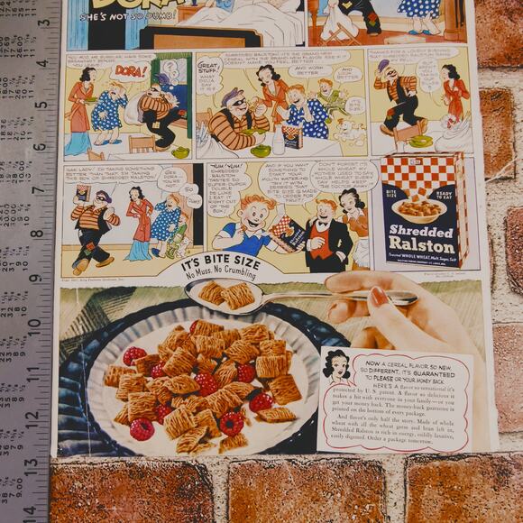 1940 Vintage Dumb Dora Comic Print Ad Shredded Wheat Ralston Cereal Advertising - Picture 7 of 14